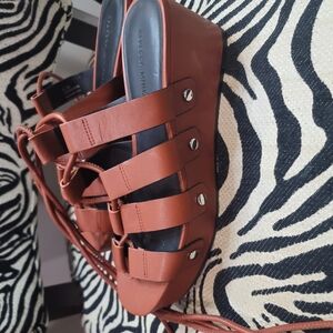 Rebecca Minkoff Women's Brown Wedge Sandals